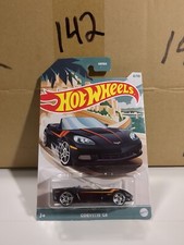 2021 Hot Wheels Convertible Series 4/10 CORVETTE C6 Black w/Chrome Pr5 Spokes