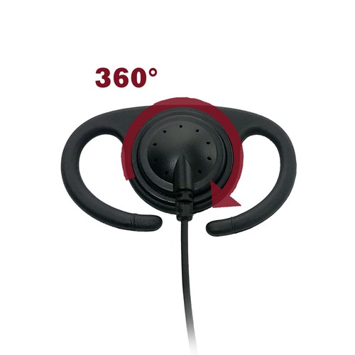 5x Split D-Ring Earpiece Quick Release Male Adapter for Two Way Radio Headset - Picture 3 of 8