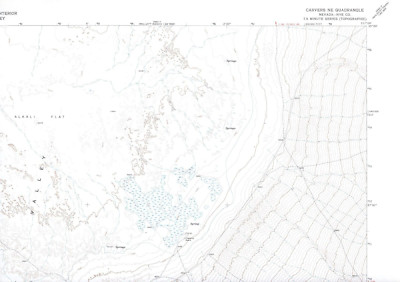 Carvers NE, Nevada 1971 Vintage USGS Topo Map 7.5 Quadrangle Topographic