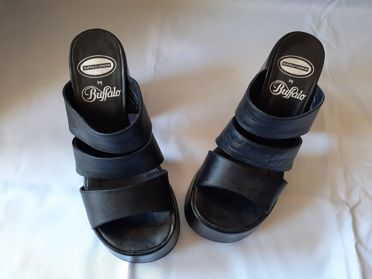 Buffalo Plateau Vintage Sandalen Clogs 37, Rarität !!!!