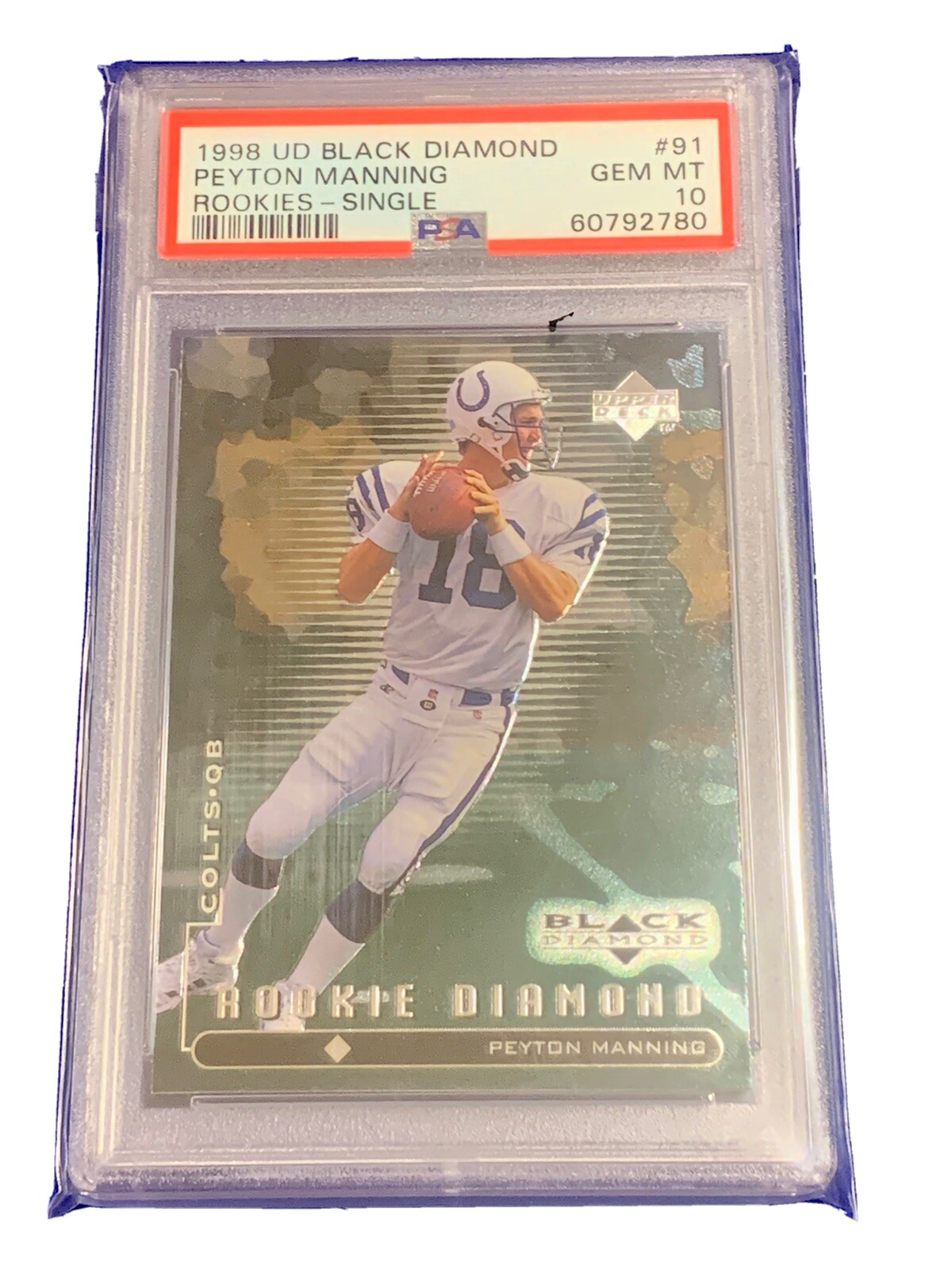 Peyton Manning Upper Deck Black Diamond Rookies #91 Base
