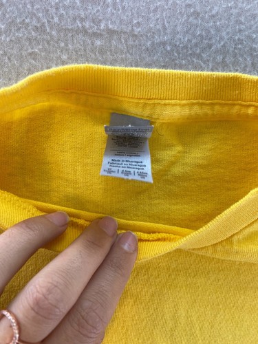Gildan T-shirt Boys Size 4T Yellow Short Sleeve Crew Neck Pullover Casual - Picture 5 of 7