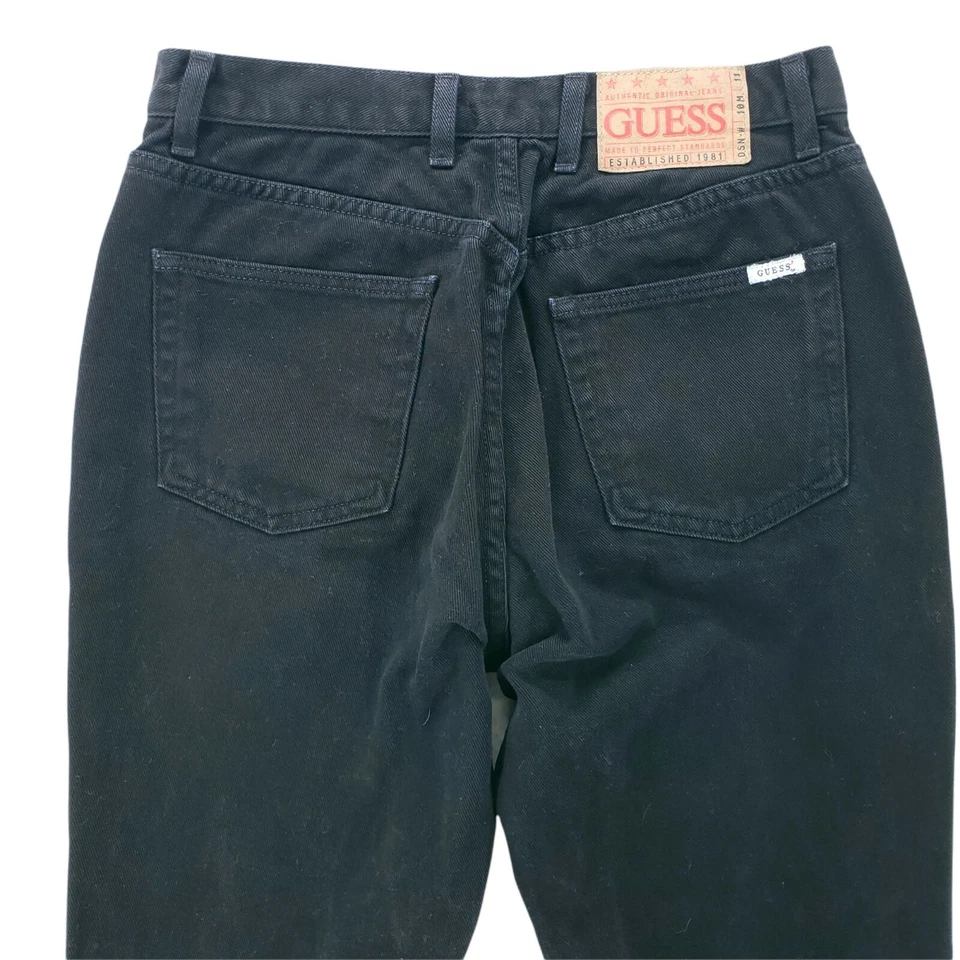 Vintage Guess Black Mom Jeans 52764 Straight Leg MADE IN USA Size 30 - Image 4 of 4
