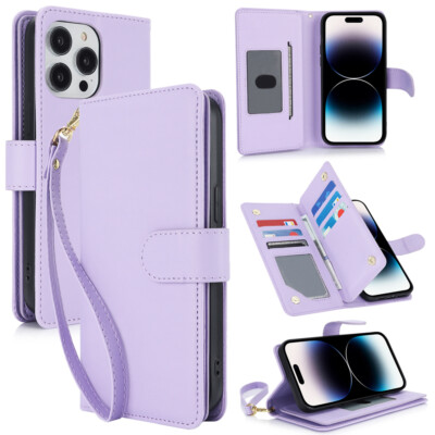 For Samsung Galaxy A52 Google Pixel 8 Magneti Leather Wallet Phone Case Cove DE