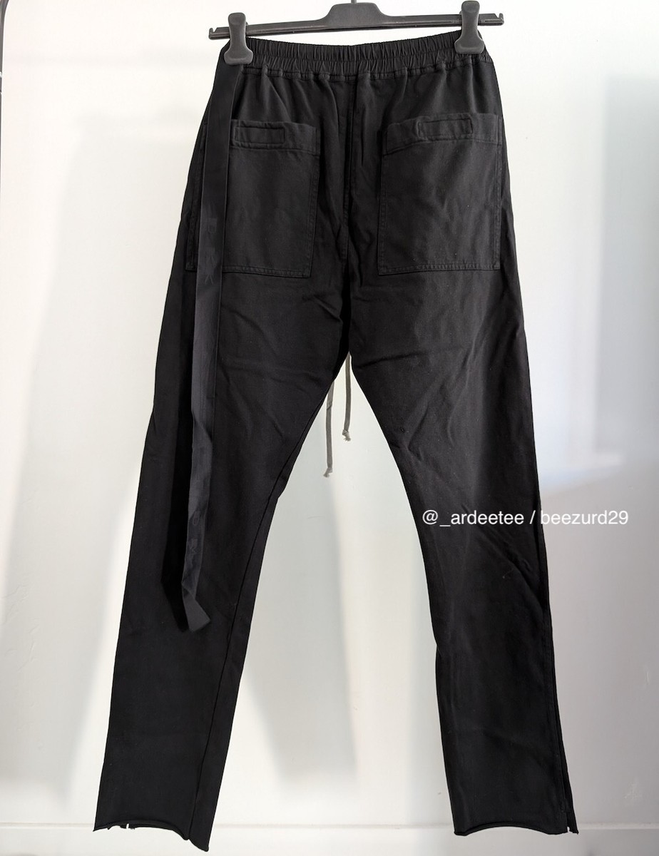 RICK OWENS DRKSHDW GIMP EYELET BERLIN RIG SWEAT PANTS $830 (BLACK