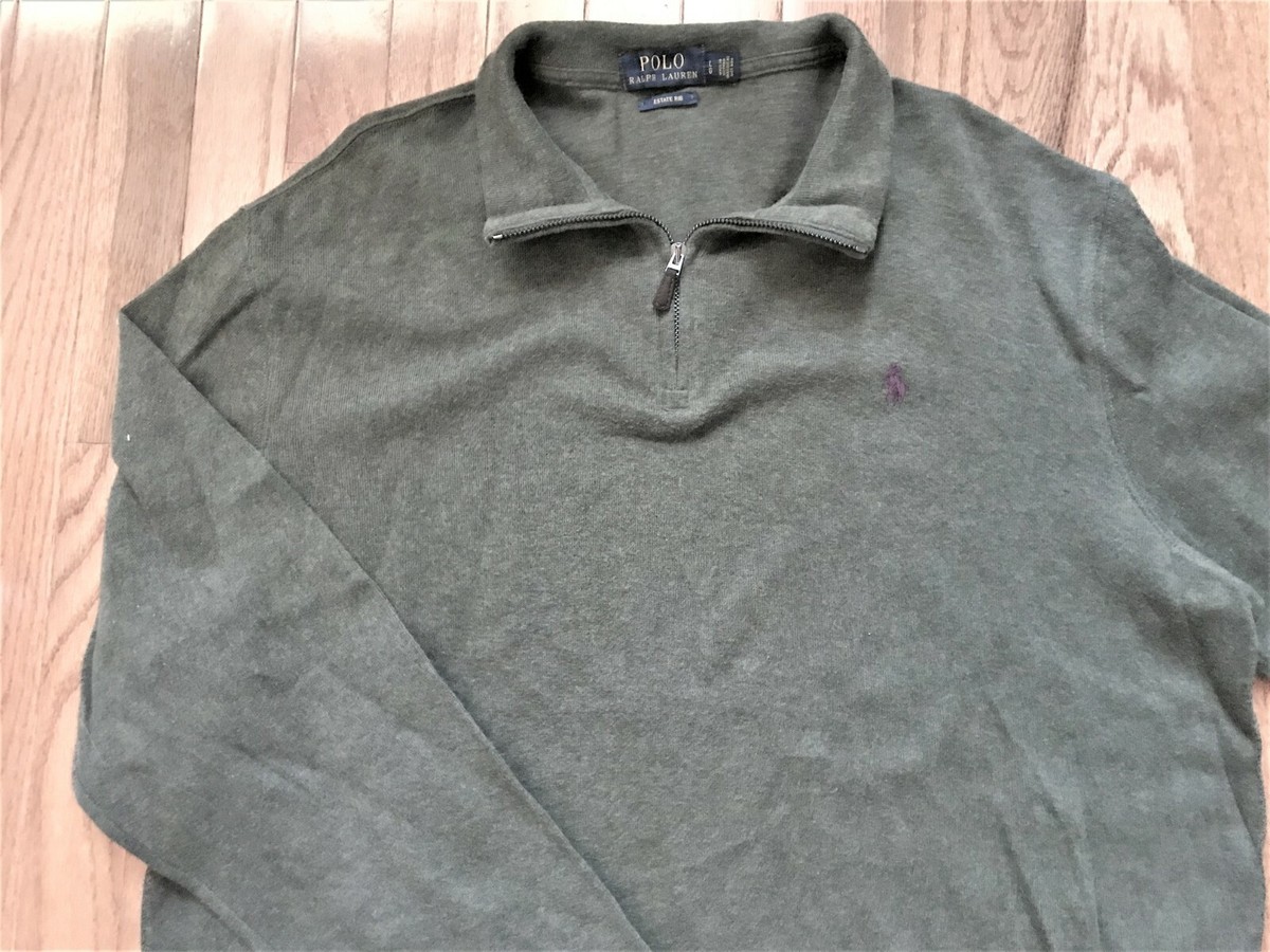 Men's Polo By Ralph Lauren 1/4 Zip Long Sleeve Sweatshirt