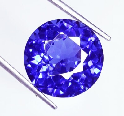 Certified Natural Blue Tanzanite 18 Ct Loose Gemstone Round Cut Gem A80