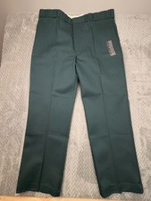 Vintage Dickies 874 Work Pants 46x32 Olive Green USA Made NOS Deadstock