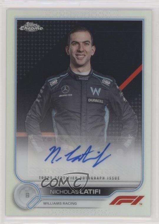 2022 Topps Chrome Formula 1 Auto Nicholas Latifi #CAC-NL Auto ux8