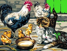 Margot de Paris Needlepoint canvas for halfstitch without yarn The Little Cur...