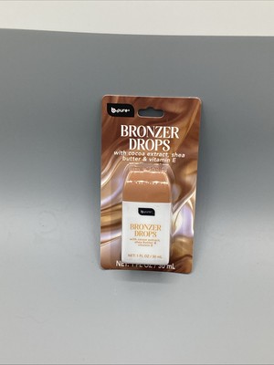 B Pure Bronzer Drops 1 fl oz 30mL Cocoa Extract Shea Butter Vit E