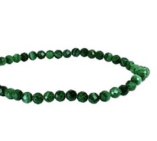 4mm Faceted Malachite Natural Crystal Healing Gemstone Bracelet UK Seller