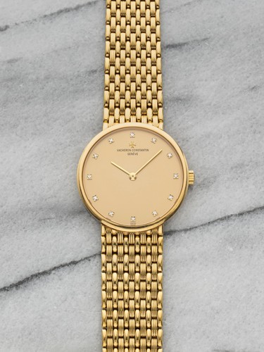 Vacheron Constantin 31039 18K YG Ultra Thin Manual Diamond Dia...