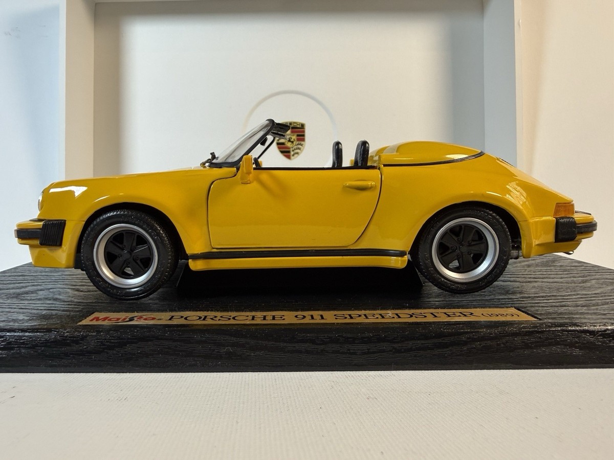 🔥Maisto 1:18 1989 Porsche 911 Speedster Cabriolet Convertible