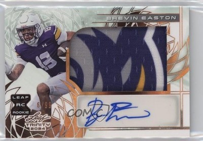 2024 Leaf Trinity Patch Bronze 6/99 Brevin Easton #PA-BE1 Patch Auto 1co7