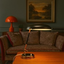 Lampada Vintage Design Oscar Torlasco Alluminio Smaltato Anni 60 Originale