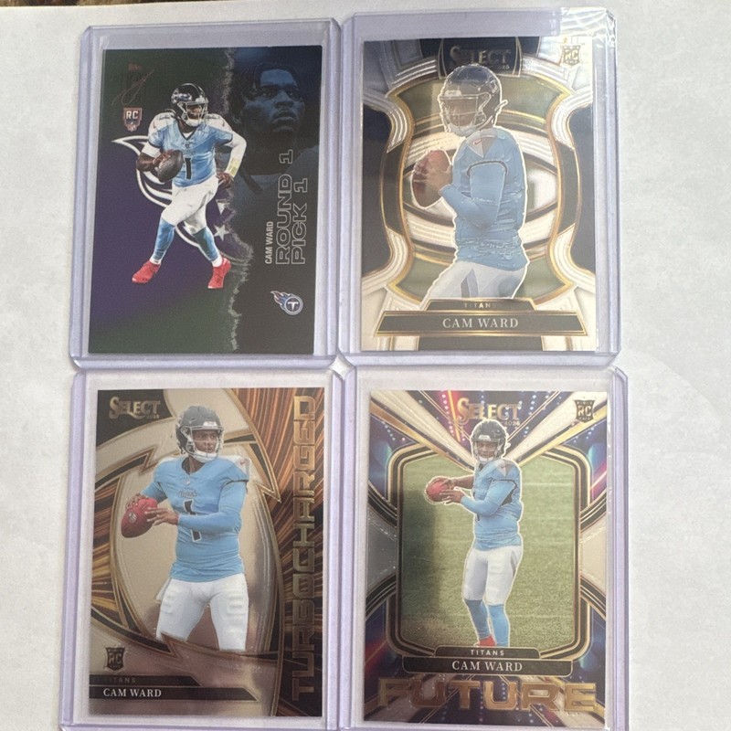 Panini 2025 Select Cam Ward Titans Rookie Round 1 Pick 1 Lot (4) #101