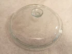 Pyrex V12C Clear Glass Lid — 10″ Outer / 9″ Inner Rim Replacement Cover EUC