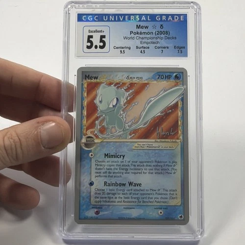 Mew World Championship Decks Empotech 2008 CGC 5.5 EX+ Pokemon TCG Card