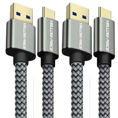 2 Pack 3FT USB C Cable Fast Charging & Data Sync Cord, Braided Nylon Durable