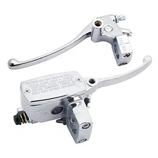  1" 25mm Chrome Motorcycle ATV Handlebar Brake Master Cylinder Clutch Lever 