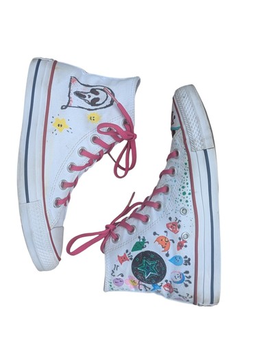  CONVERSE CHUCK TAYLOR ALL STAR  Hi Top Custom Hand Painted Shoes Women’s 5.5 