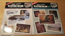 LOT OF 2 TOM LYNCH FUN WITH WATERCOLOR PAINTING GUIDES