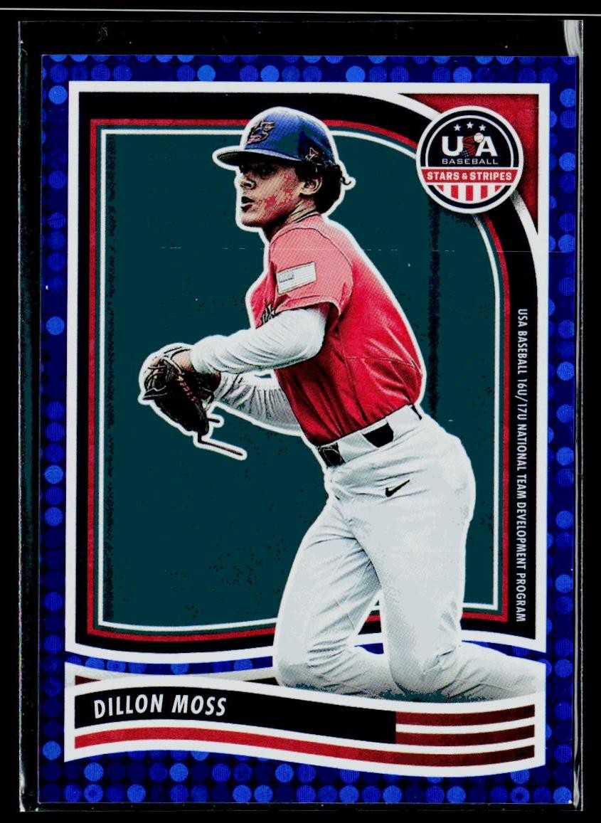 2024 Panini Stars & Stripes USA Baseball Blue #103/149 Dillon Moss #167