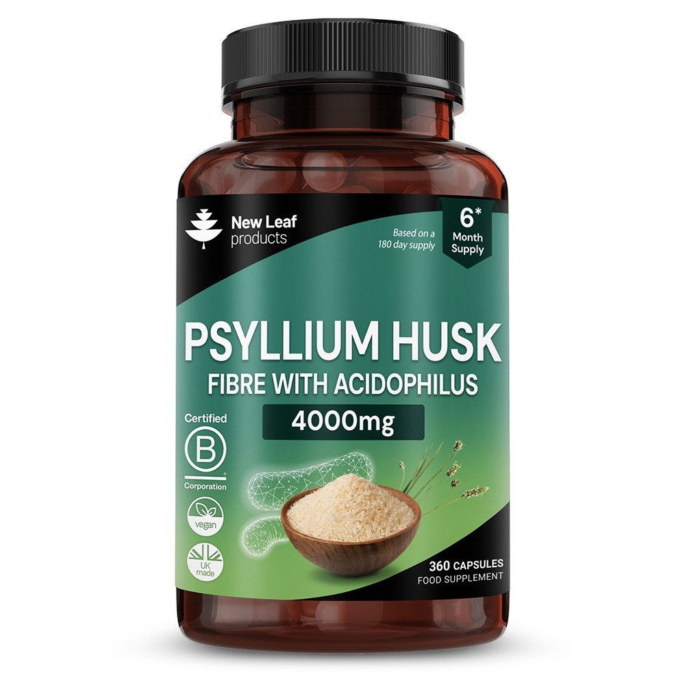 Fibre Supplement 4000mg Psyllium Husk + Probiotic High Strength 200 Million CFU