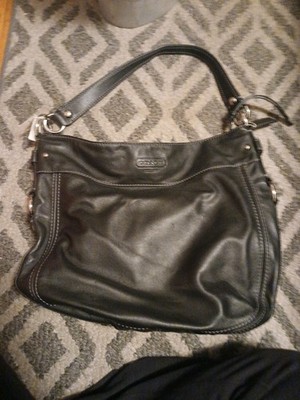 Coach Vintage Zoe Black Leather Hobo Shoulder Bag Authentic | eBay