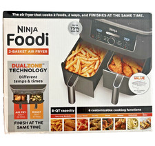 NEW Ninja Foodi 6-in-1, 8-Quart 2 Basket Air Fryer DualZone Technology, AD150A