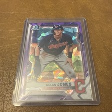 2021 Bowman Chrome Sapphire Nolan Jones Purple Refractor /20 Guardians Rockies