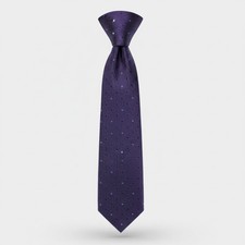 Perry Ellis Portfolio Necktie Mens OS Purple Polka Dot Textured Dark Academia