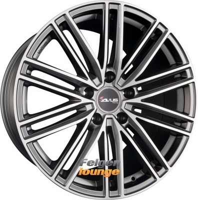 4x AVUS Racing AC-M08 Anthracite Polished 9x20 ET40 5x112