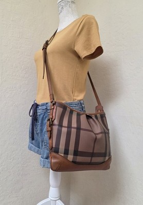 Burberry Smoked Check Shoulder Crossbody Bag AUTHENTIC