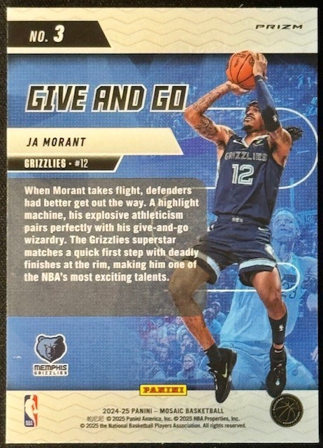 Ja Morant 2024-25 Panini Mosaic Basketball - Give and Go Mosaic