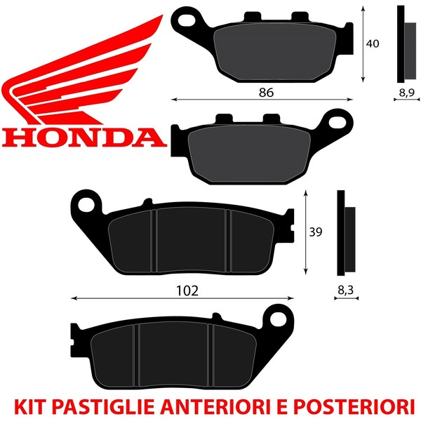 Satz BremsbelÄGe Vorne UND Hinten Honda NC 750 D Integra RC71 2014 2019-image