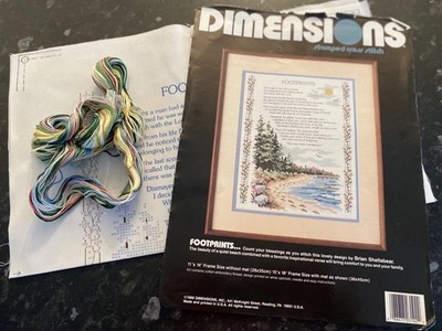 Dimensions Kit ''When I Carried You'', Footprints, Lord is with You 7x5''