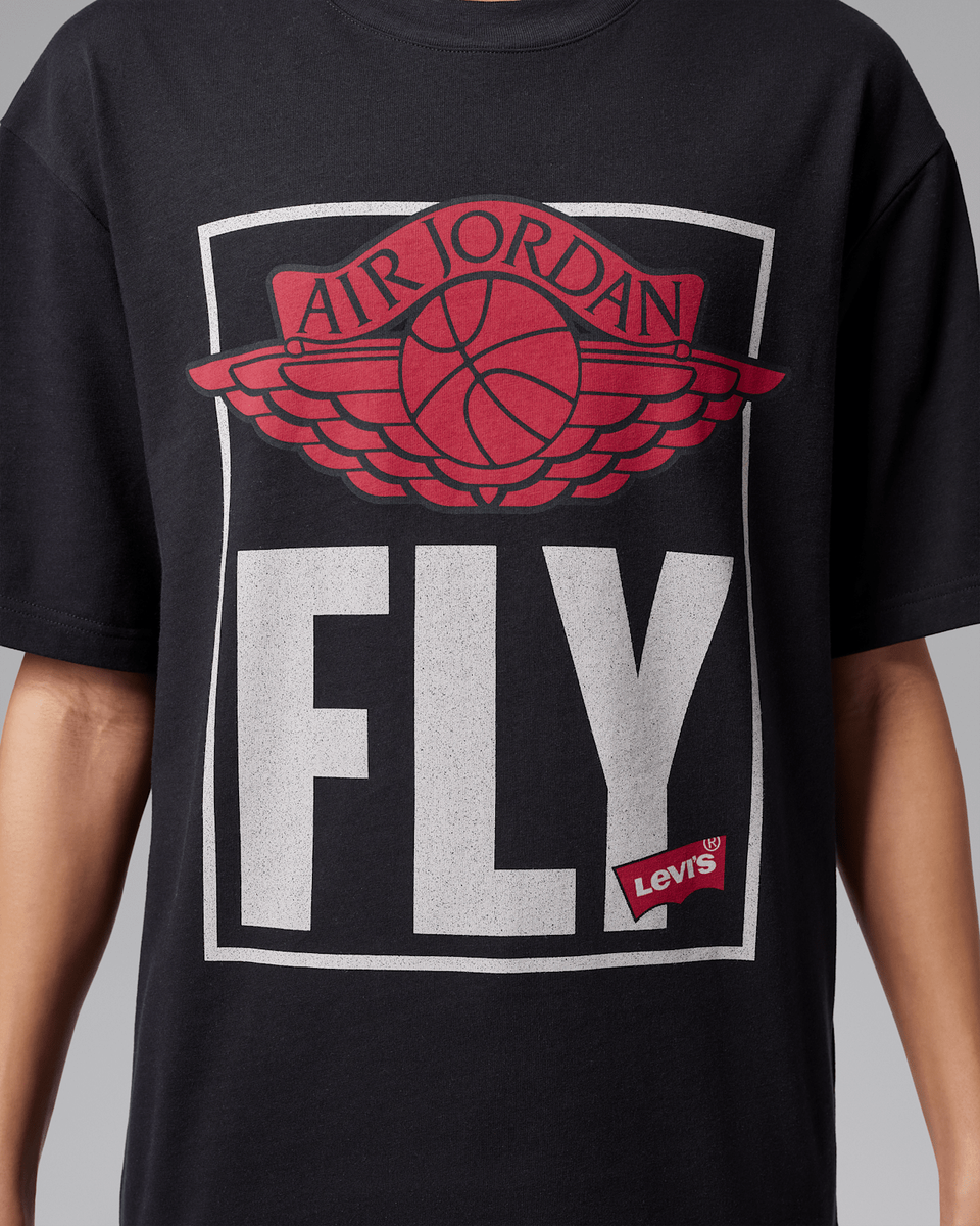Nike Jordan x LEVI'S Graphic Short-Sleeve Tee Black IM6728-010 | eBay