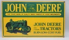 Vintage Rustic John Deere Porcelain Enameled Metal Sign
