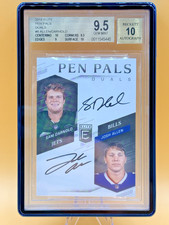 2018Panini - Donruss Elite Pen Pals Auto Josh Allen & Sam Darnold Rookie BGS 9.5