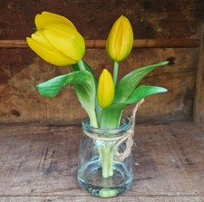 Real Touch Artificial Tulip in a vase FAKE WATER flowers LOOK REAL Spring Decor