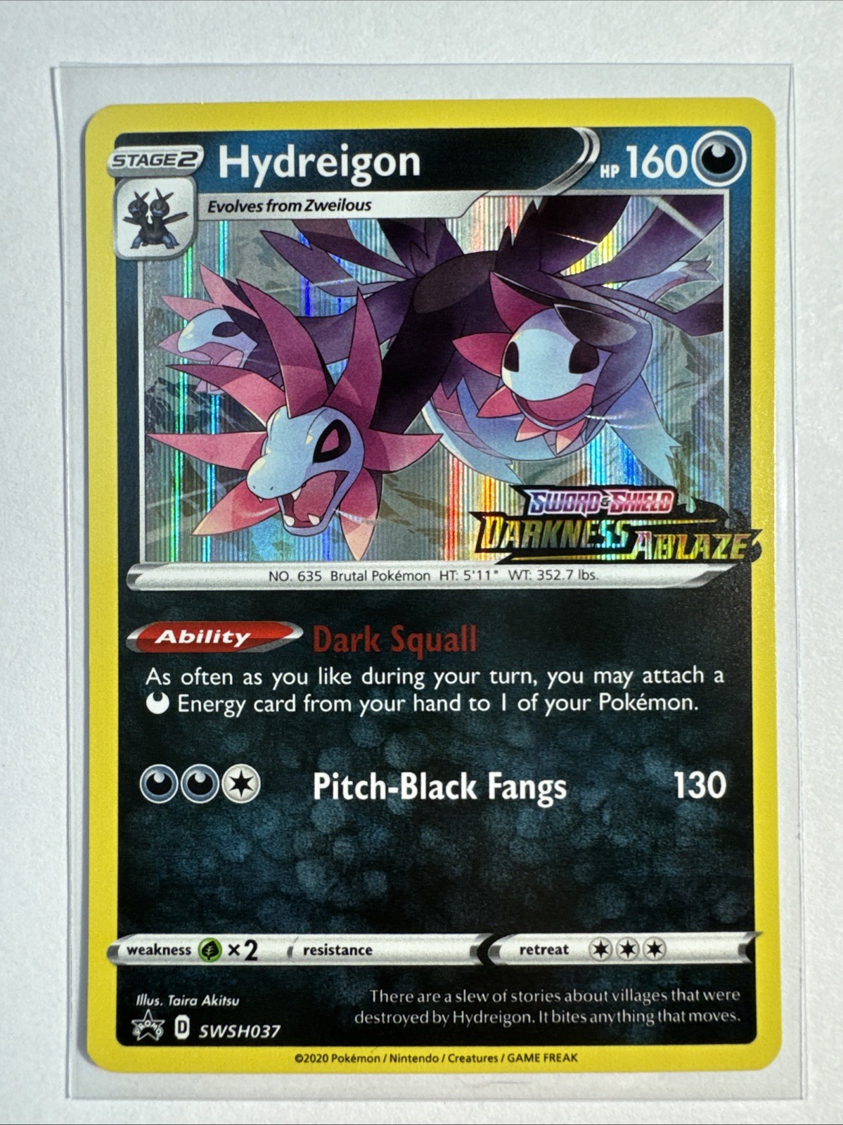 Darkness Ablaze Hydreigon (SWSH037) Stamped Black Star Promo Pokémon TCG