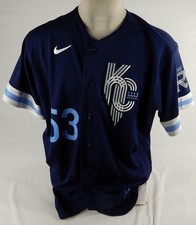 2023 Kansas City Royals Austin Cox #53 Game Issued Blue Jersey City Connect 48 9