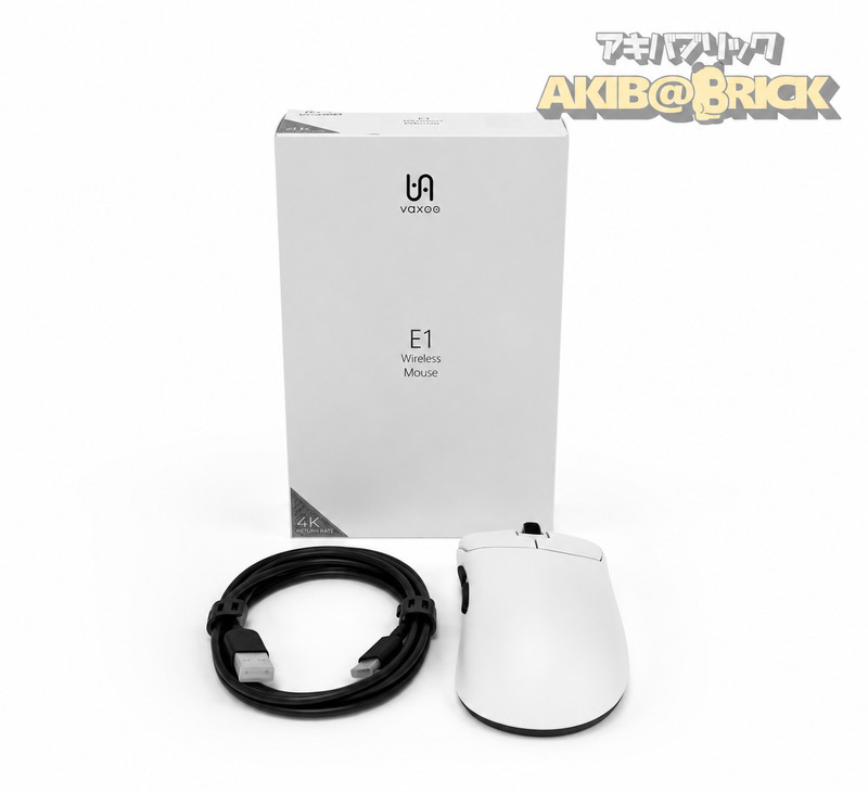 VAXEE E1 Wireless 4K White Gaming Mouse Ergonomic RGB High-Performance Japan