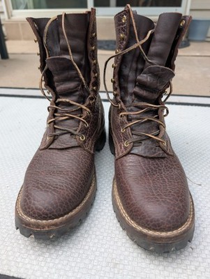 Nicks Handmade Boots MTO Shrunken Bison Walnut HNW Last Vibram V100 Lug 11.5D