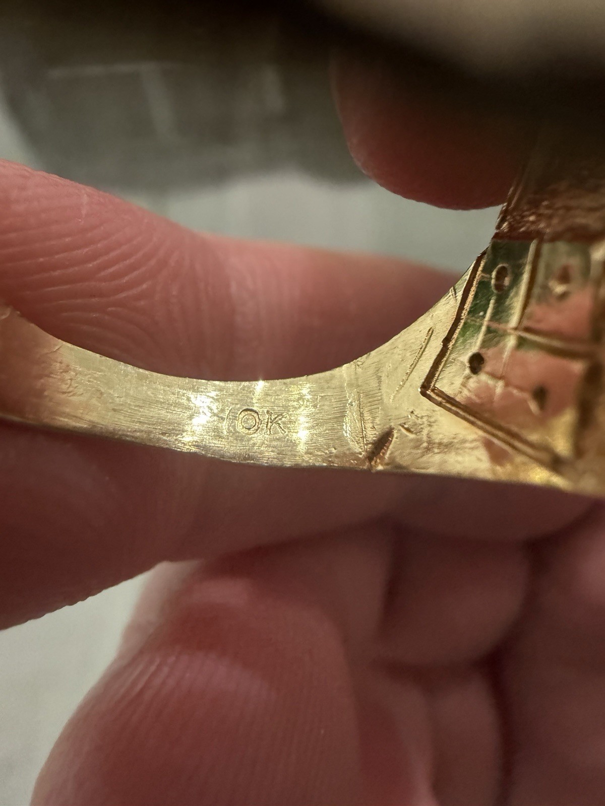 Solid 10k Two-Tone Gold Last Supper Ring Size 9.75 - image 3