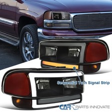 Fits Smoke 1999-2006 Sierra 1500 Yukon Led Headlightsled Sequential Bumper Lamp