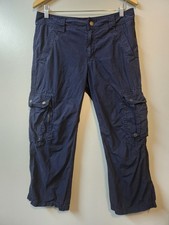 Lauren Ralph Lauren Cargo Pants Womens 8 Blue Y2K stains pictured 