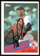 Jeff Newman Autographed 1985 Topps Card #376 Boston Red Sox
